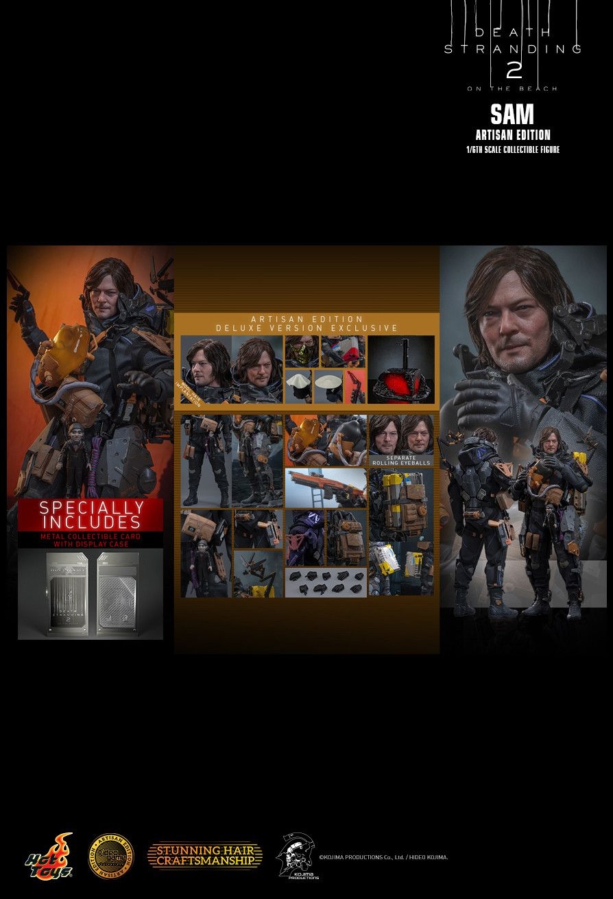 Sam Artisan Edition Deluxe par Hot Toys - figurine 1/6 Death Stranding 2: On the Beach de 31 cm - Reference VGM77AE