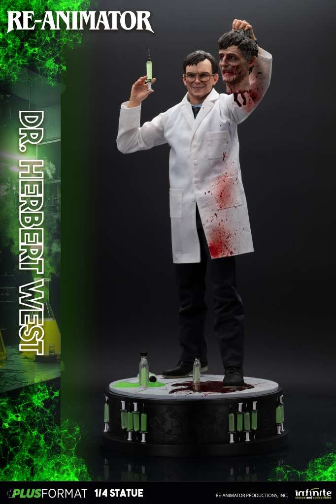 Dr Herbert West Plus Format par Infinite Statue - statue 1/4 Re-Animator de 53 cm