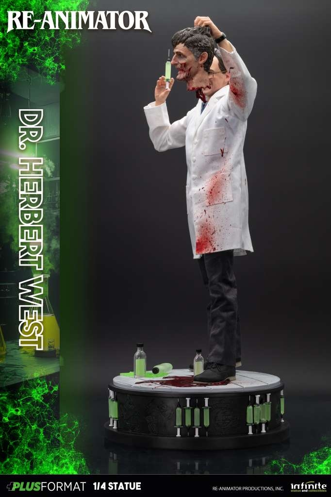 Dr Herbert West Plus Format par Infinite Statue - statue 1/4 Re-Animator de 53 cm