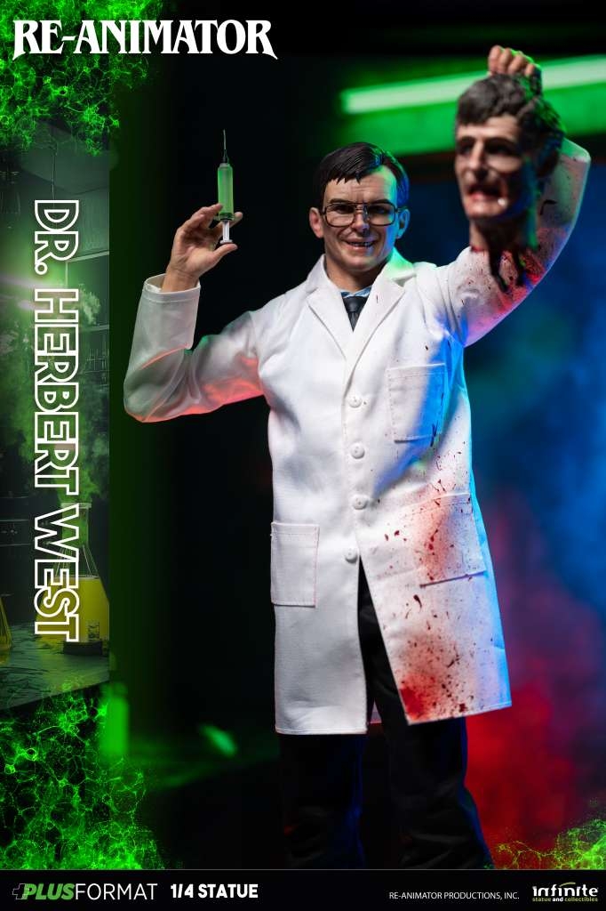 Dr Herbert West Plus Format par Infinite Statue - statue 1/4 Re-Animator de 53 cm