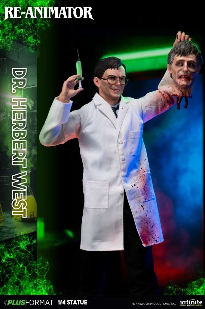 Dr Herbert West Plus Format par Infinite Statue - statue 1/4 Re-Animator de 53 cm