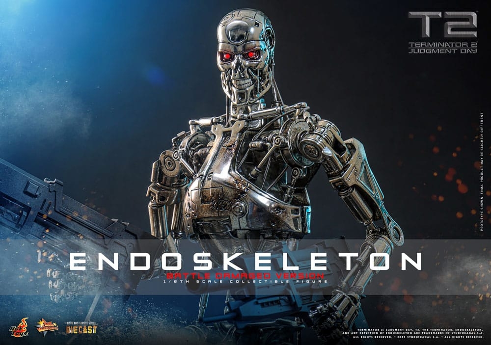 Endoskeleton (Battle Damaged Version) by Hot Toys - Terminator 2 1/6 scale action figure - Reference MMS840D77