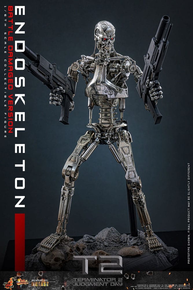 Endoskeleton (Battle Damaged Version) by Hot Toys - Terminator 2 1/6 scale action figure - Reference MMS840D77
