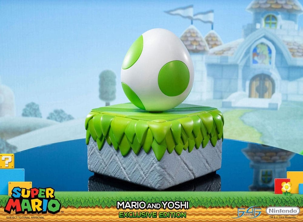 Mario et Yoshi Exclusive par First 4 Figures F4F - statue Super Mario de 48 cm