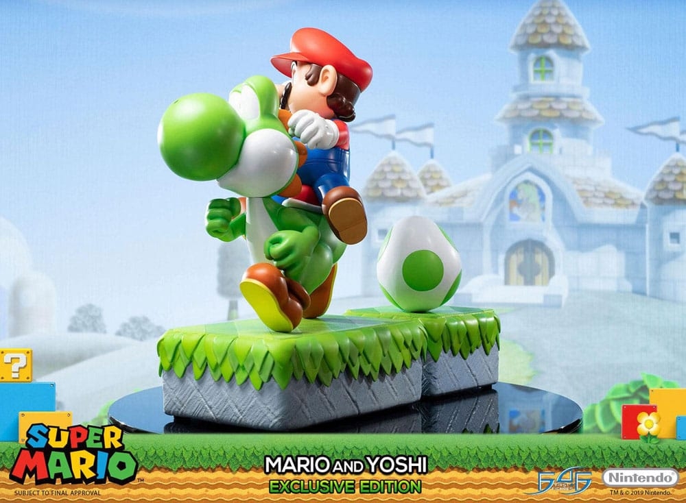 Mario et Yoshi Exclusive par First 4 Figures F4F - statue Super Mario de 48 cm