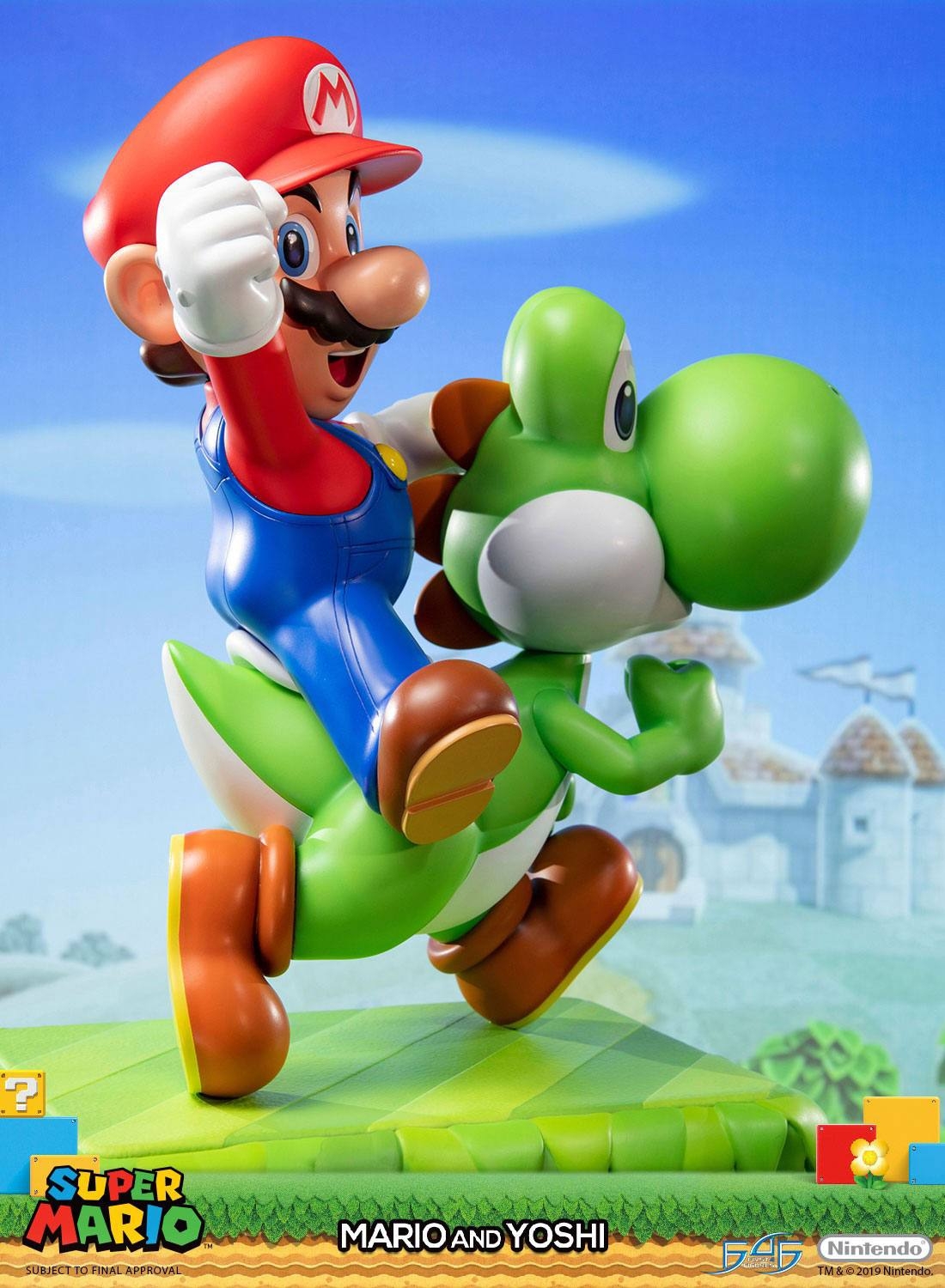 Mario et Yoshi Standard par First 4 Figures F4F - statue Super Mario de 48 cm