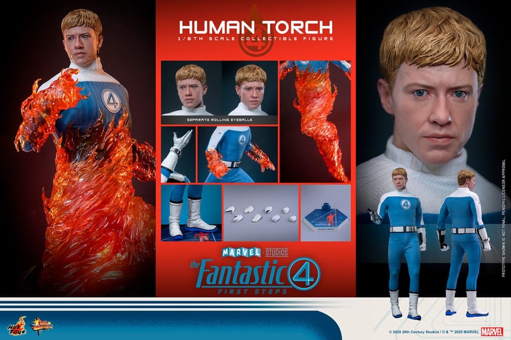 Human Torch by Hot Toys - Fantastic Four: First Steps 1/6 scale action figure - Reference MMS829