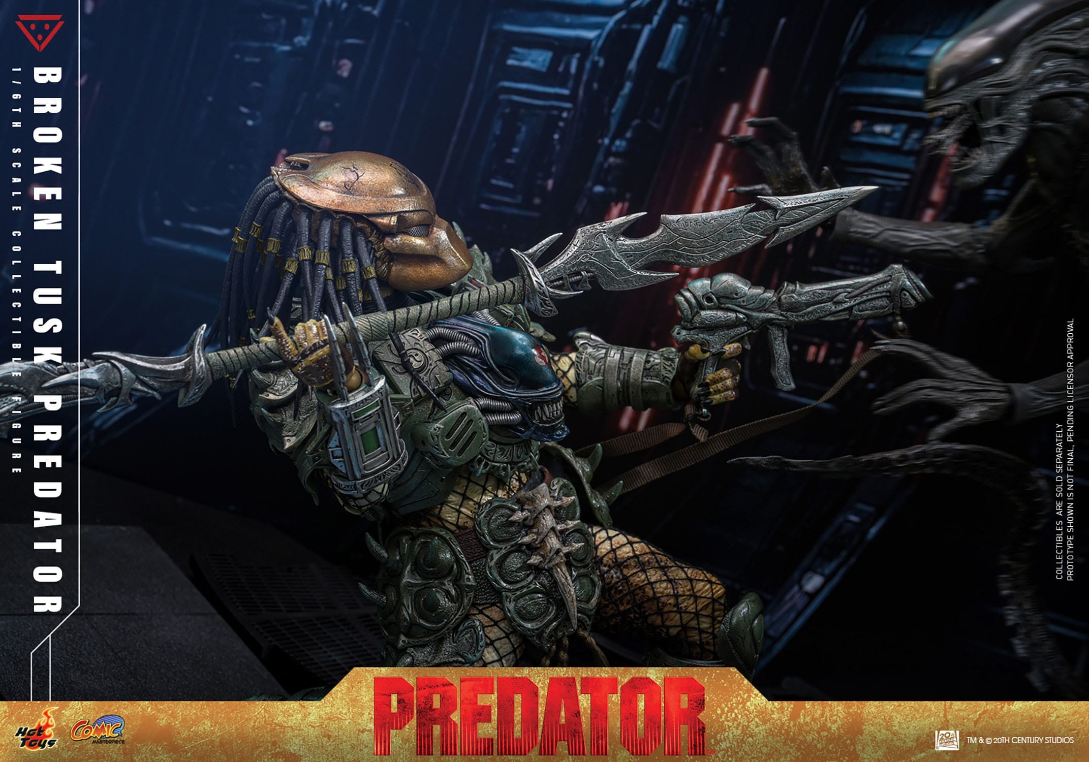 Broken Tusk Predator by Hot Toys - Alien VS Predator 1/6 scale action figure - Reference CMS029