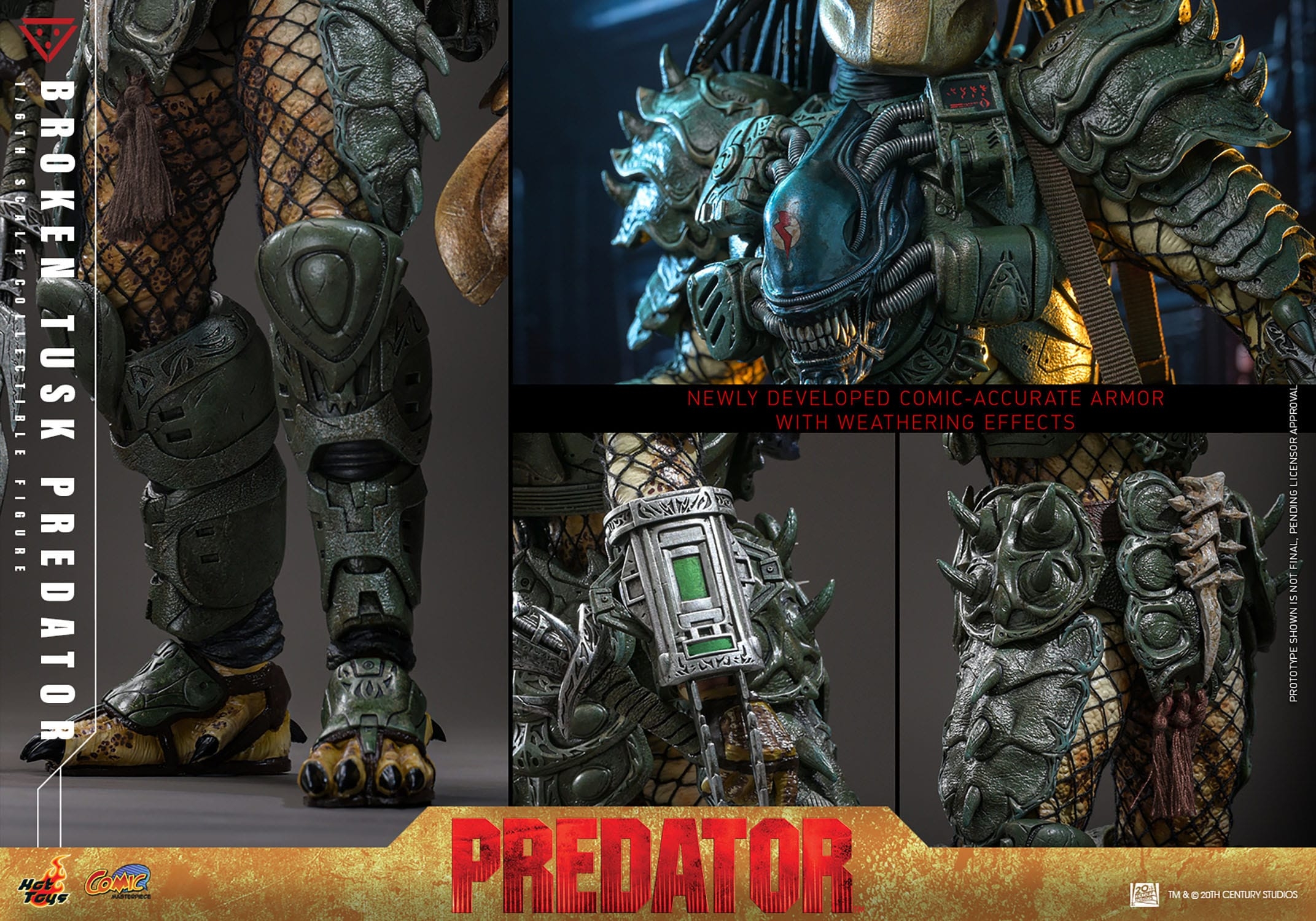 Broken Tusk Predator by Hot Toys - Alien VS Predator 1/6 scale action figure - Reference CMS029
