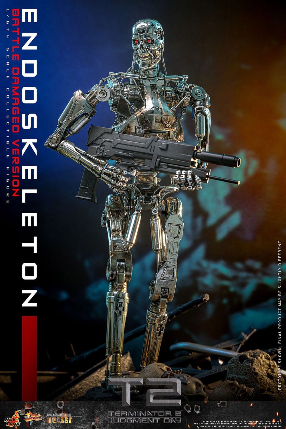 Endoskeleton (Battle Damaged Version) by Hot Toys - Terminator 2 1/6 scale action figure - Reference MMS840D77