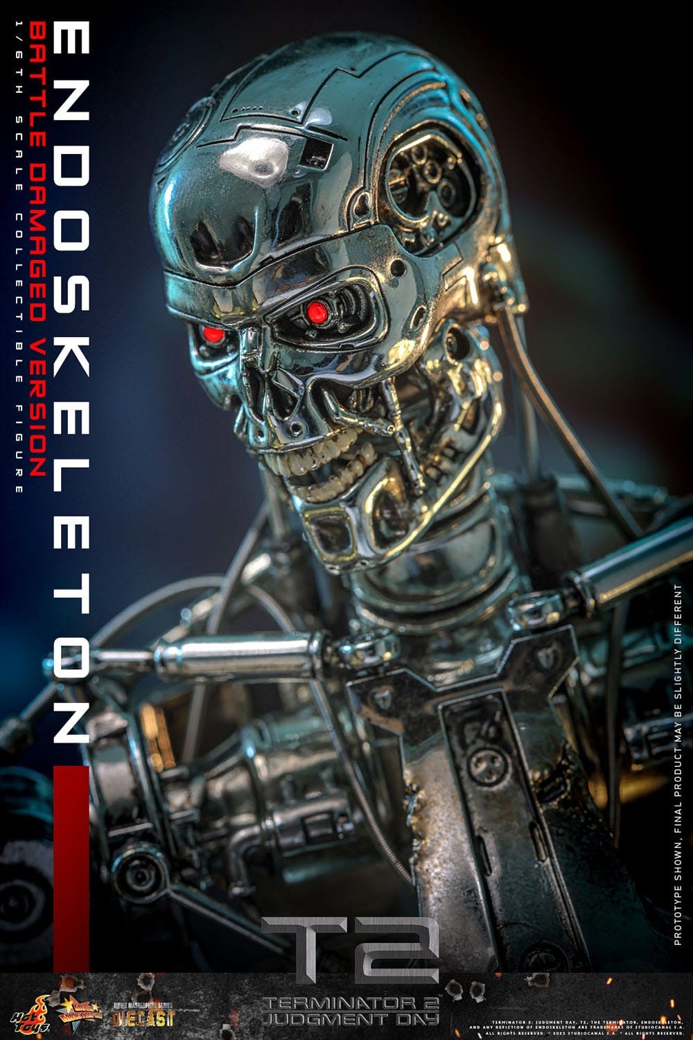 Endoskeleton (Battle Damaged Version) par Hot Toys - figurine 1/6 Terminator 2 de 31 cm - Reference MMS840D77