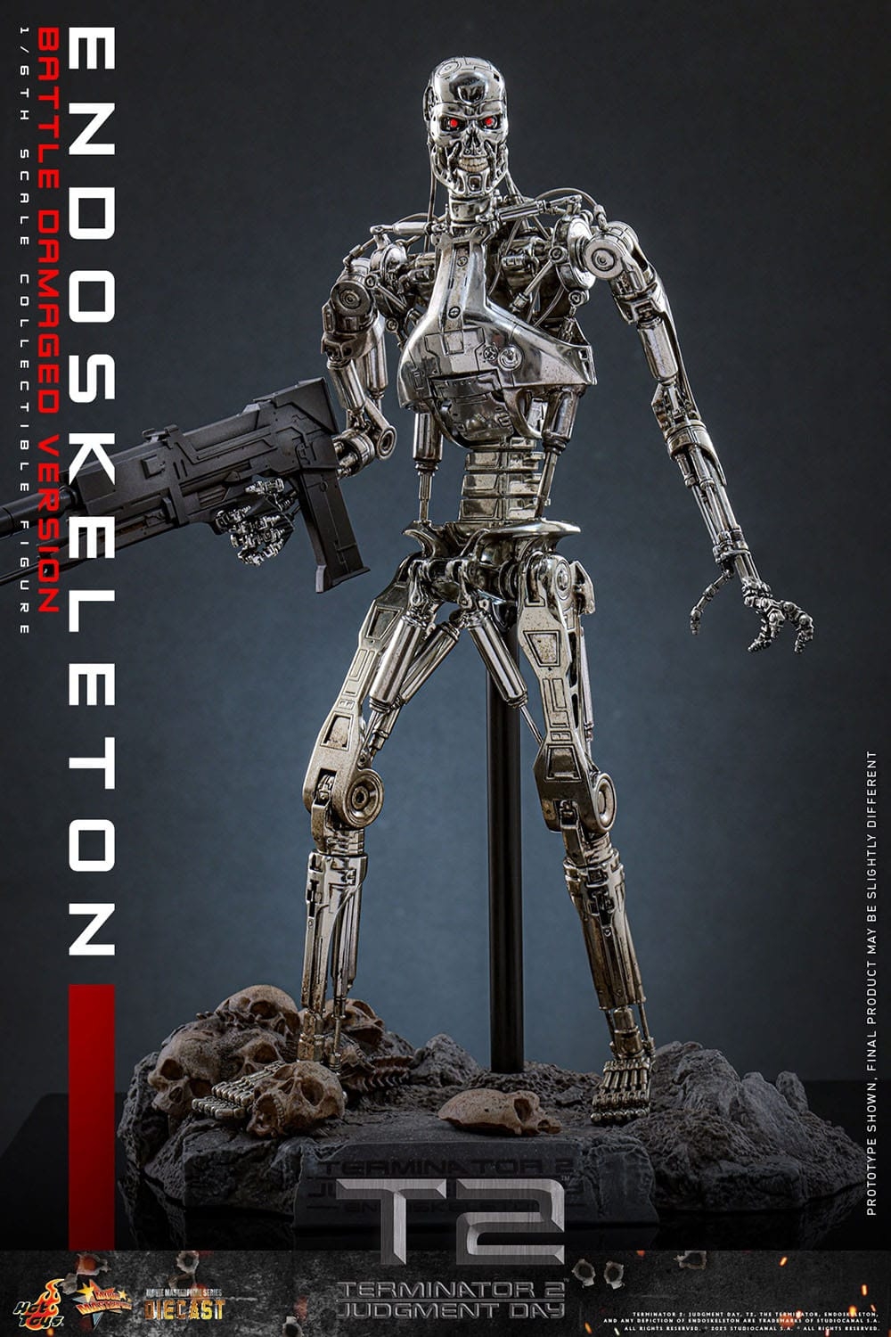 Endoskeleton (Battle Damaged Version) by Hot Toys - Terminator 2 1/6 scale action figure - Reference MMS840D77