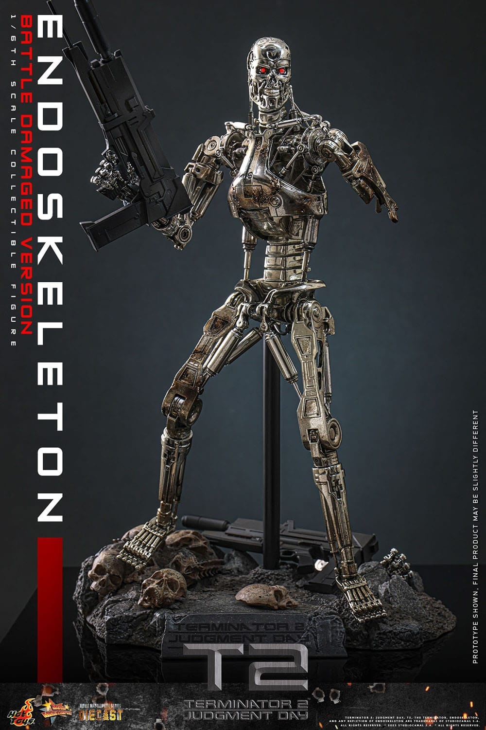 Endoskeleton (Battle Damaged Version) par Hot Toys - figurine 1/6 Terminator 2 de 31 cm - Reference MMS840D77