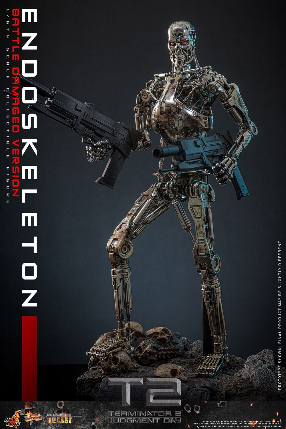Endoskeleton (Battle Damaged Version) by Hot Toys - Terminator 2 1/6 scale action figure - Reference MMS840D77