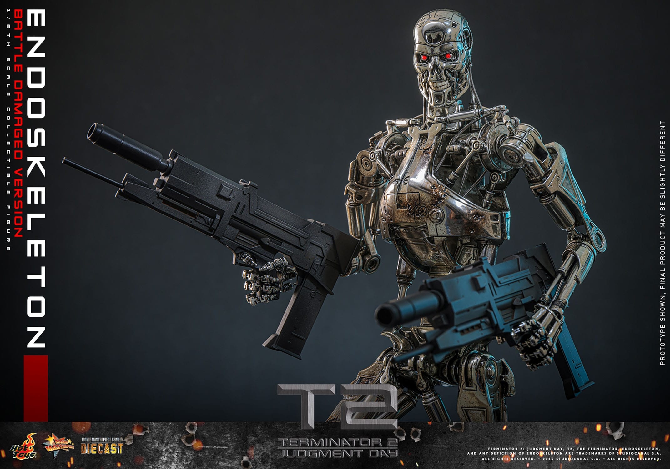 Endoskeleton (Battle Damaged Version) by Hot Toys - Terminator 2 1/6 scale action figure - Reference MMS840D77