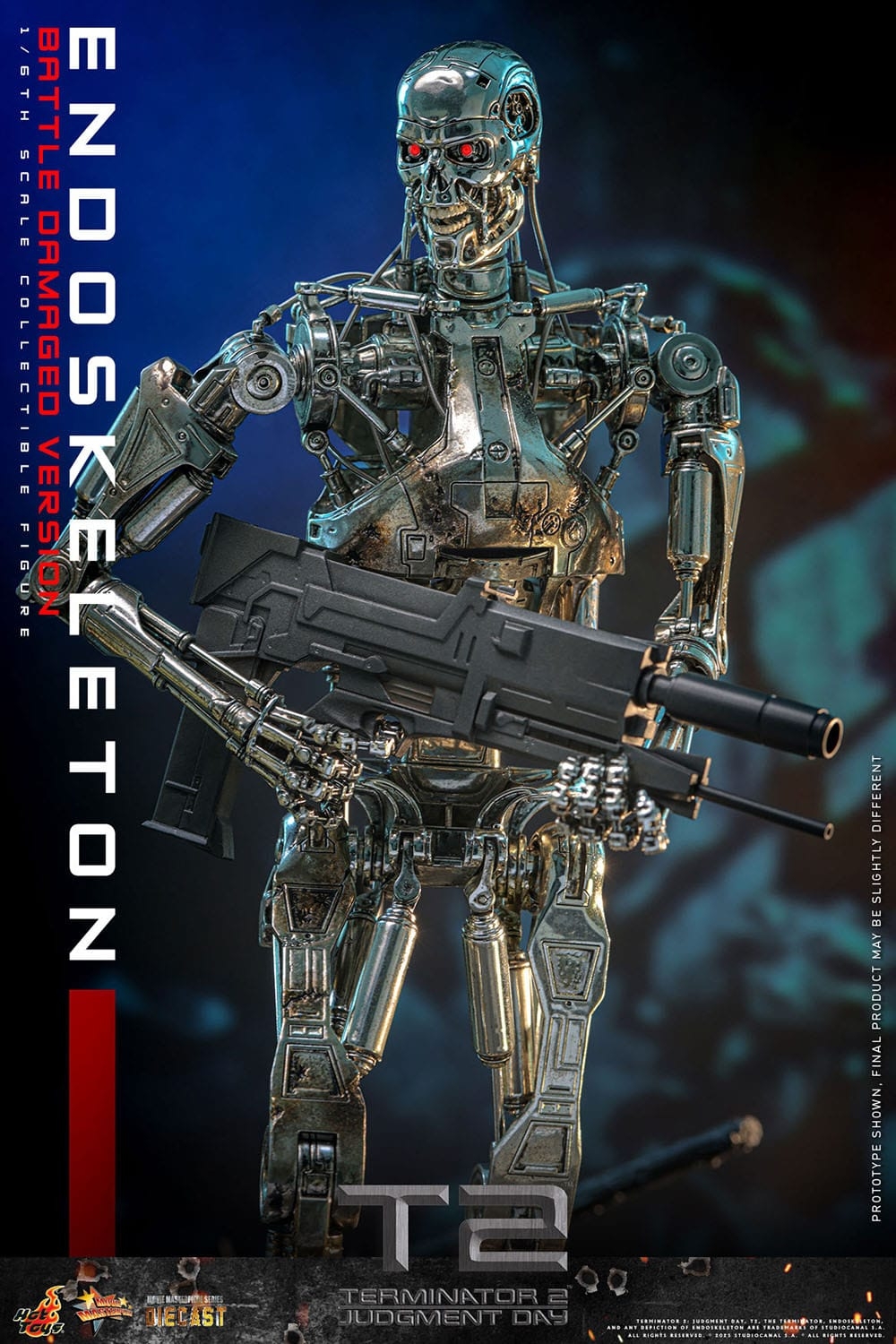 Endoskeleton (Battle Damaged Version) par Hot Toys - figurine 1/6 Terminator 2 de 31 cm - Reference MMS840D77