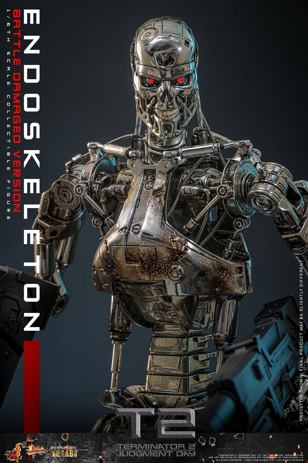 Endoskeleton (Battle Damaged Version) by Hot Toys - Terminator 2 1/6 scale action figure - Reference MMS840D77