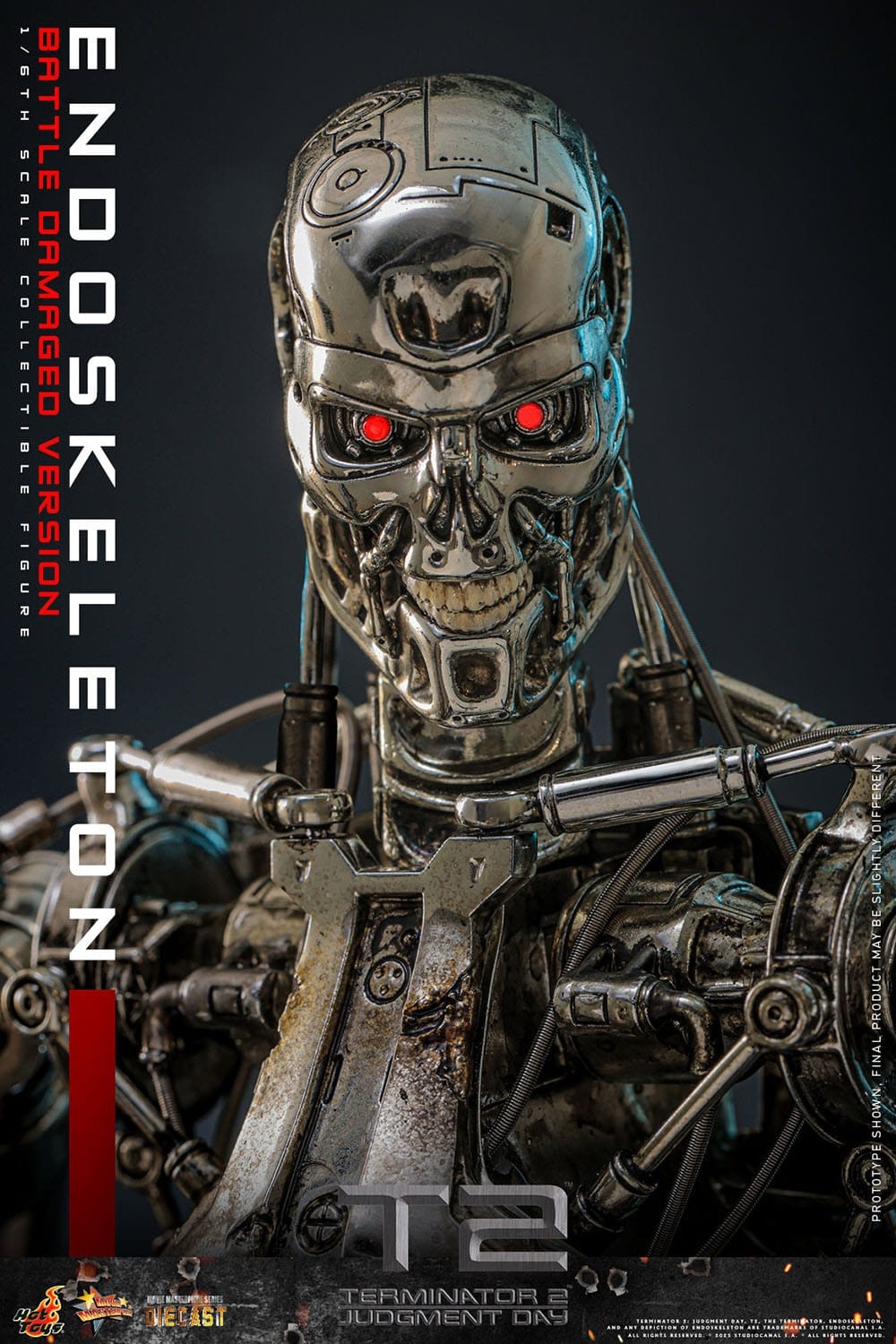 Endoskeleton (Battle Damaged Version) by Hot Toys - Terminator 2 1/6 scale action figure - Reference MMS840D77