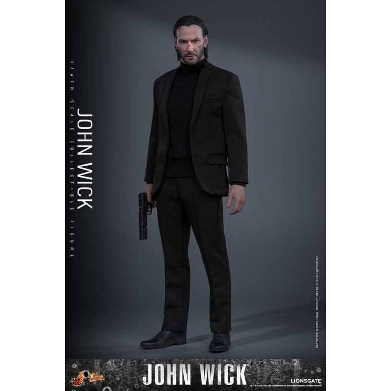 Figurine John Wick 17,8 Cm - Échelle Select - Avec Chien Et Accessoires - 20 Points D'Articulation