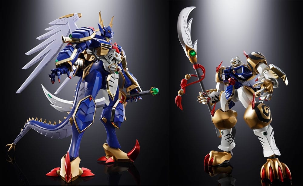 Ryuko-O et Koryu-O Soul of Chogokin par Bandai - figurines Super Robot Wars OG de 20 cm - Reference GX-119