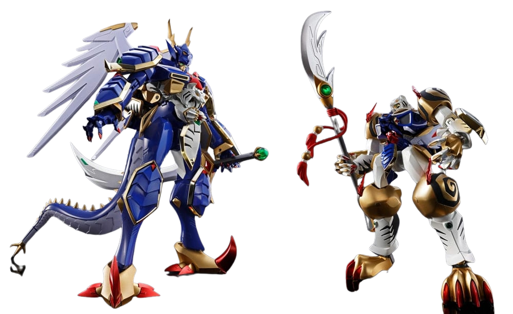 Ryuko-O et Koryu-O Soul of Chogokin par Bandai - figurines Super Robot Wars OG de 20 cm - Reference GX-119