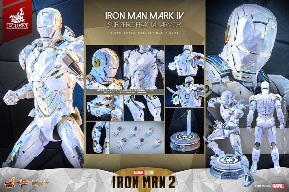 Iron Man Mark IV (Sub Zero Fractal Armor) by Hot Toys - Iron Man 2 1/6 scale action figure - Reference MMS830D76