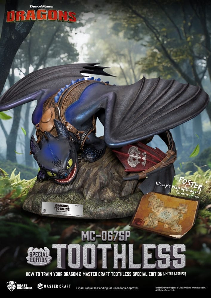 Toothless Master Craft by Beast Kingdom - How To Train Your Dragon 2 38 cm statue - Reference MC-067SP