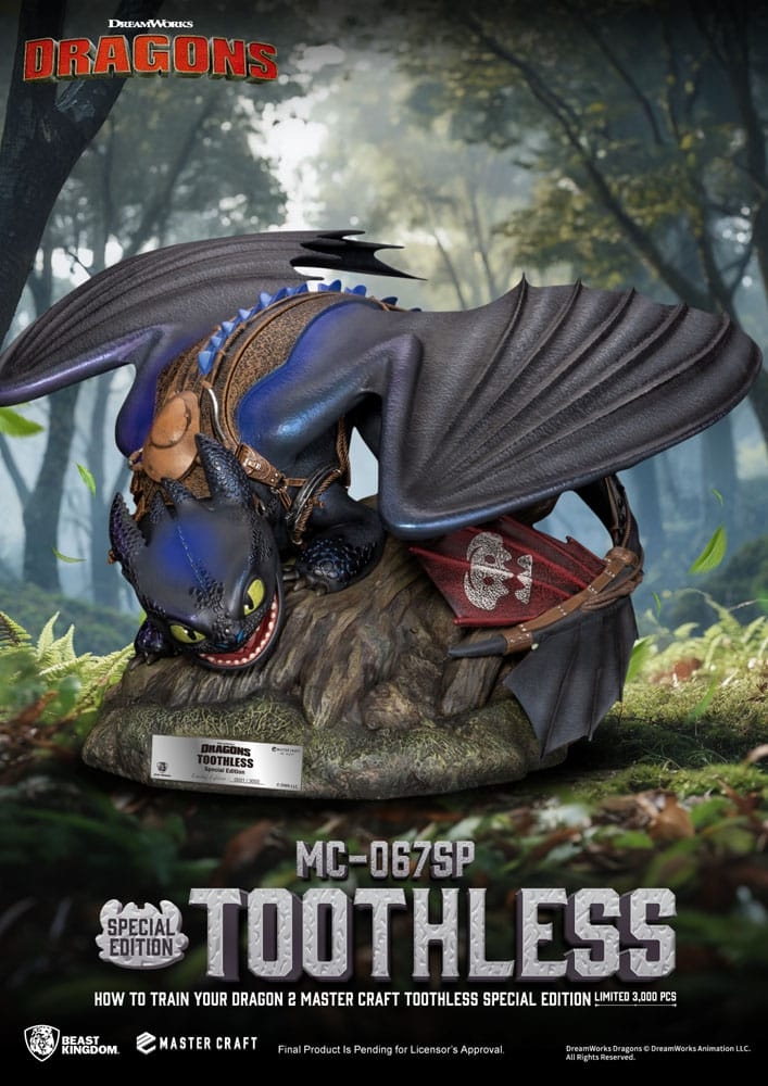 Toothless Master Craft by Beast Kingdom - How To Train Your Dragon 2 38 cm statue - Reference MC-067SP