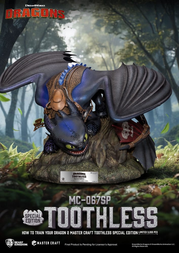 Toothless Master Craft by Beast Kingdom - How To Train Your Dragon 2 38 cm statue - Reference MC-067SP