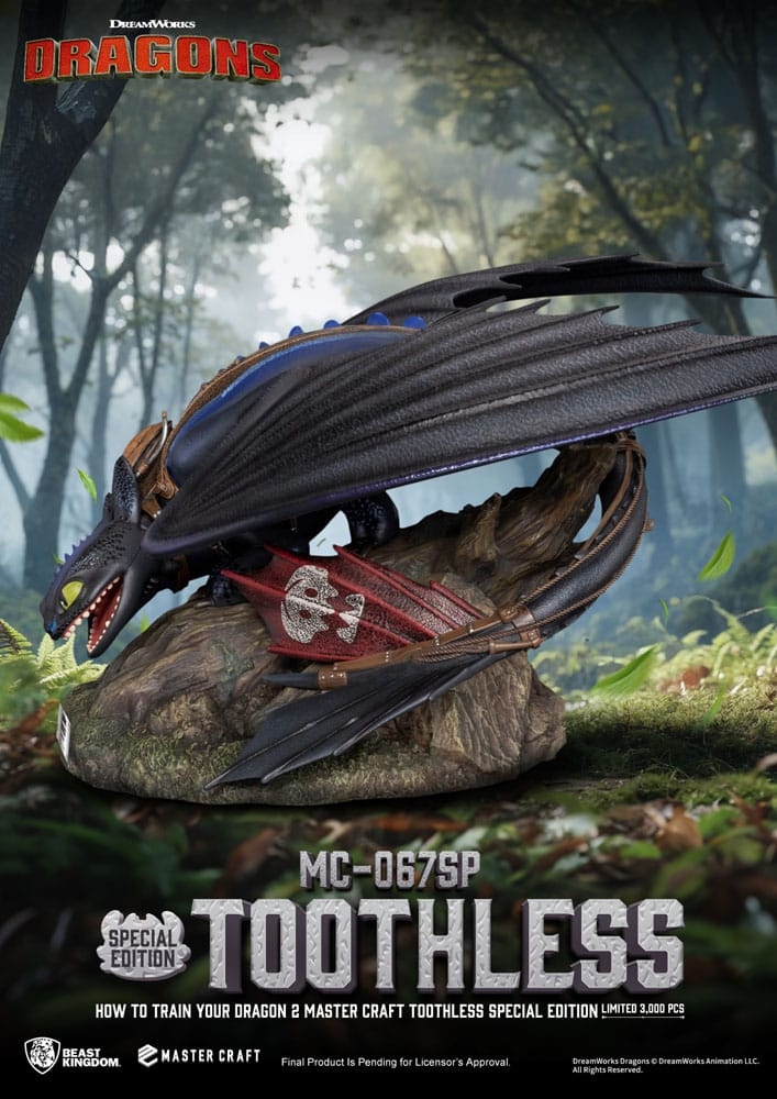 Toothless Master Craft by Beast Kingdom - How To Train Your Dragon 2 38 cm statue - Reference MC-067SP
