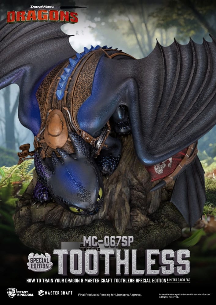 Toothless Master Craft by Beast Kingdom - How To Train Your Dragon 2 38 cm statue - Reference MC-067SP