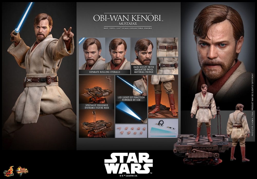 Obi-Wan Kenobi (Mustafar) by Hot Toys - Star Wars Episode 3 : Revenge Of The Sith 1/6 scale action figure - Reference MMS843