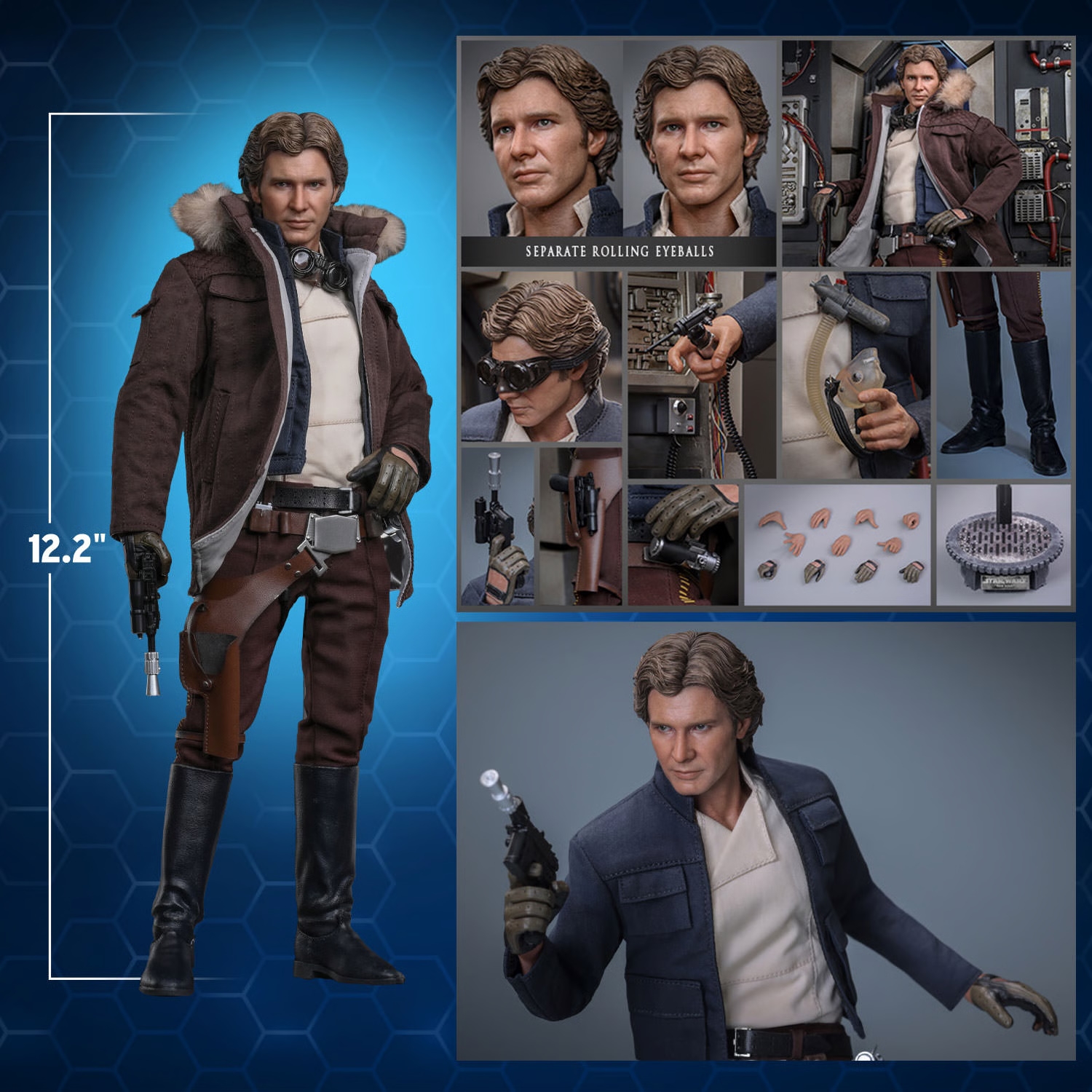 Han Solo by Hot Toys - Star Wars Episode V: The Empire Strikes Back 1/6 scale action figure - Reference MMS846