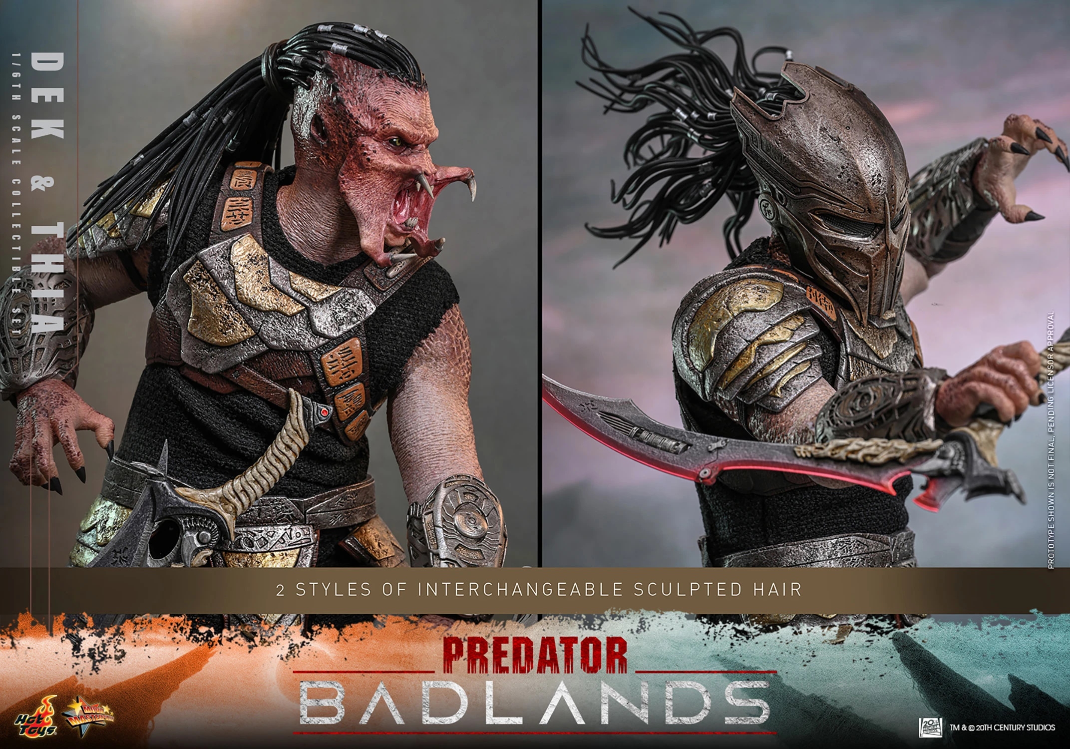 Dek et Thia Collectible Set par Hot Toys - figurines 1/6 Predator : Badlands de 31 cm - Reference MMS850