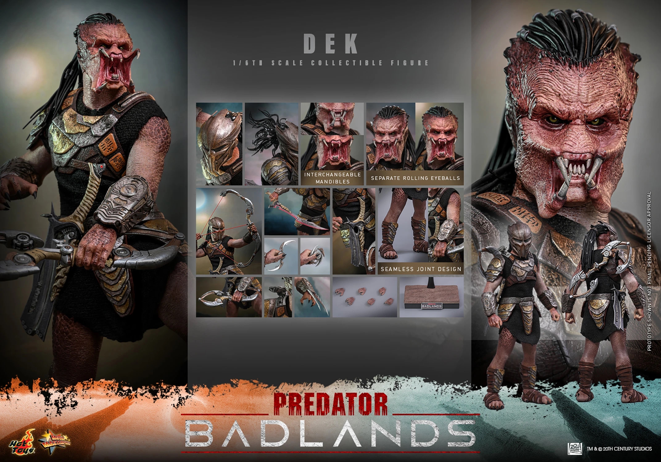 Dek Collector Edition par Hot Toys - figurine 1/6 Predator : Badlands de 31 cm - Reference MMS849