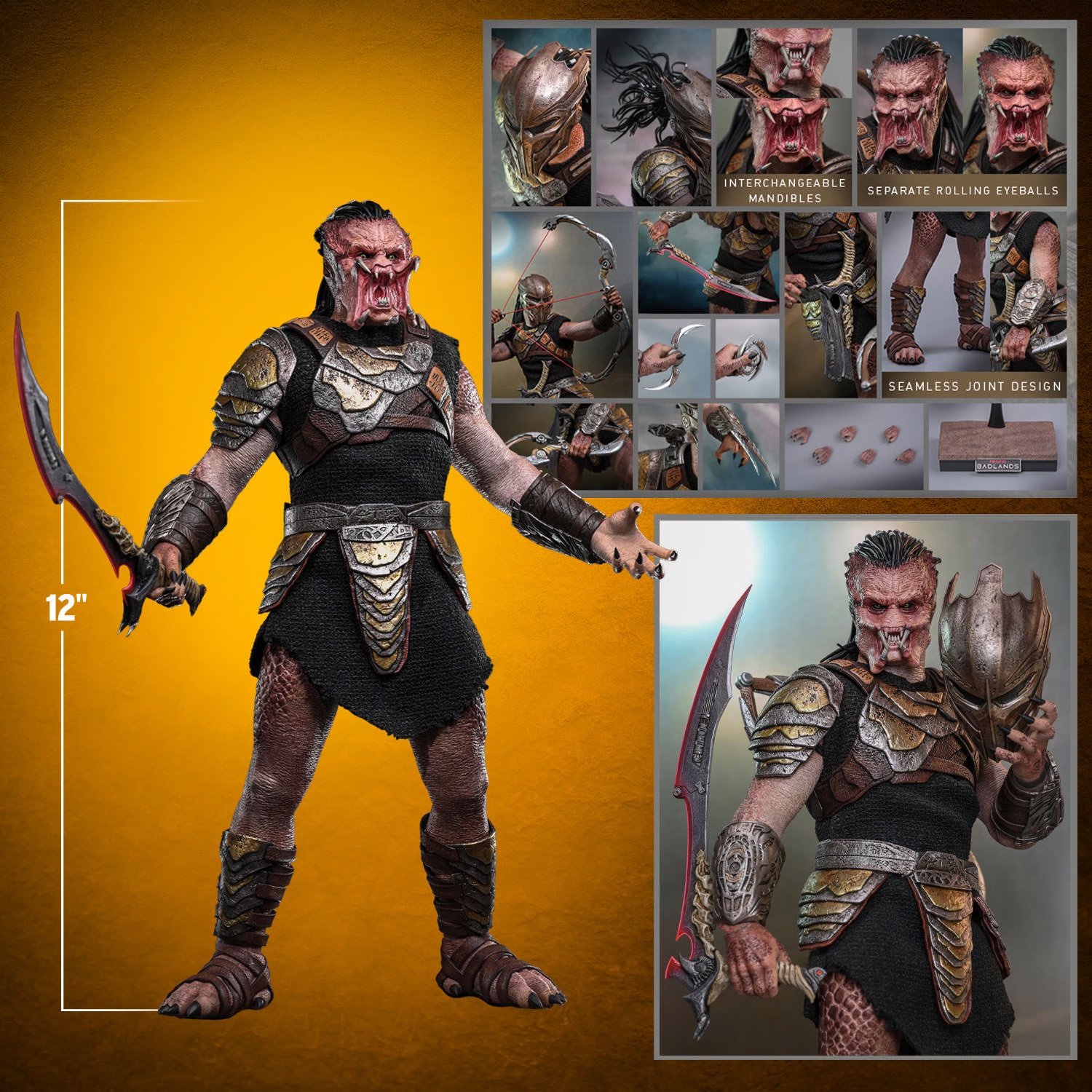 Dek Collector Edition par Hot Toys - figurine 1/6 Predator : Badlands de 31 cm - Reference MMS849