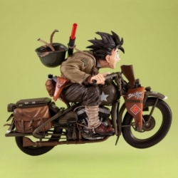 Son Goku (and motor bike) Desktop Real McCoy EX by Megahouse - Dragon Ball Z 14 cm figure