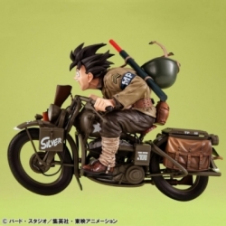 Son Goku (and motor bike) Desktop Real McCoy EX by Megahouse - Dragon Ball Z 14 cm figure