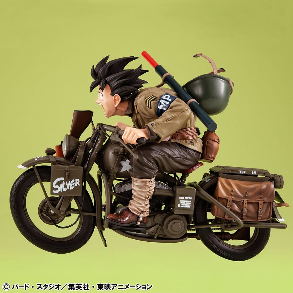 Son Goku (et sa moto) Desktop Real McCoy EX par Megahouse - figurine Dragon Ball Z de 14 cm