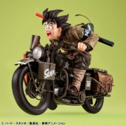 Son Goku (and motor bike) Desktop Real McCoy EX by Megahouse - Dragon Ball Z 14 cm figure