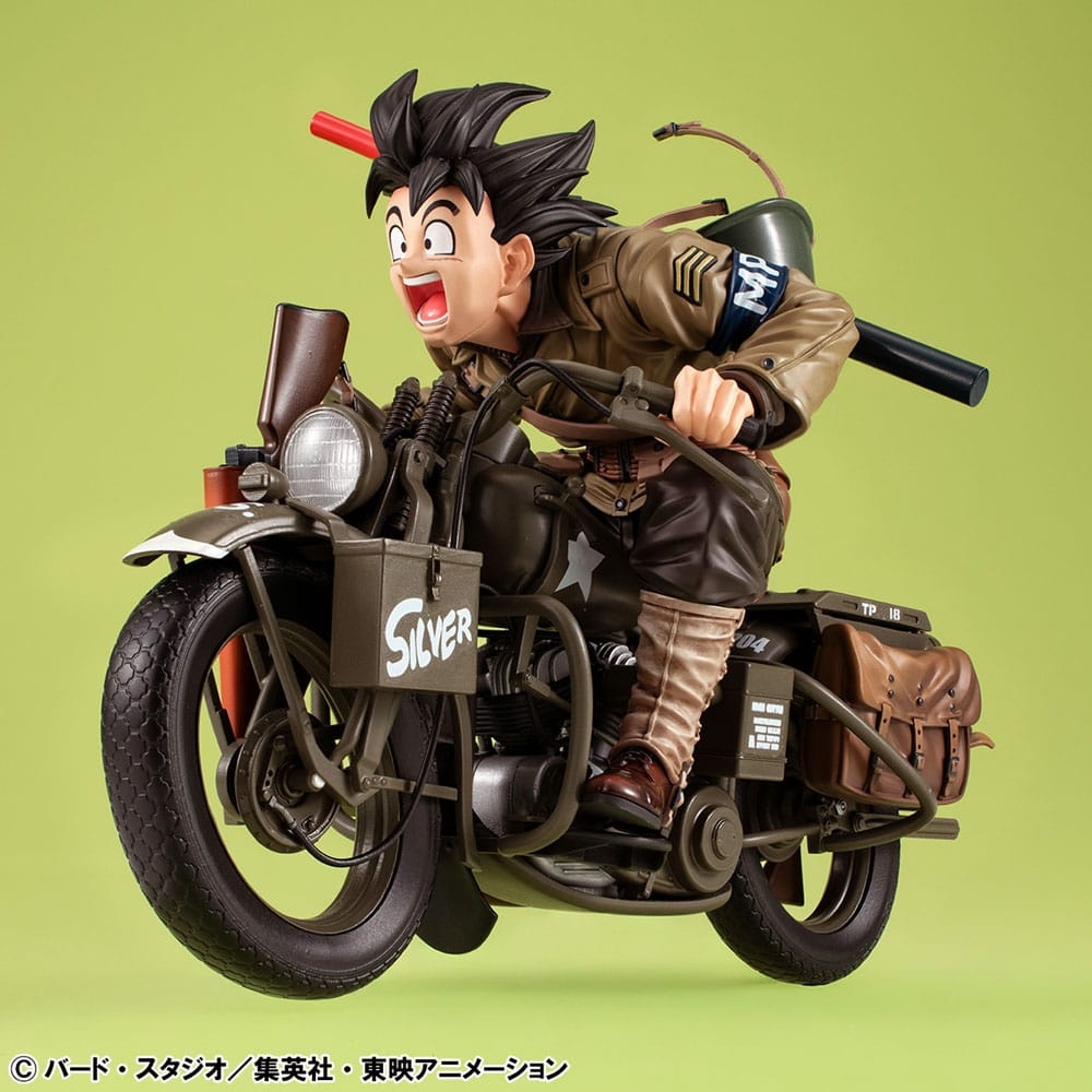 Son Goku (et sa moto) Desktop Real McCoy EX par Megahouse - figurine Dragon Ball Z de 14 cm