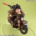 Son Goku (et sa moto) Desktop Real McCoy EX par Megahouse - figurine Dragon Ball Z de 14 cm
