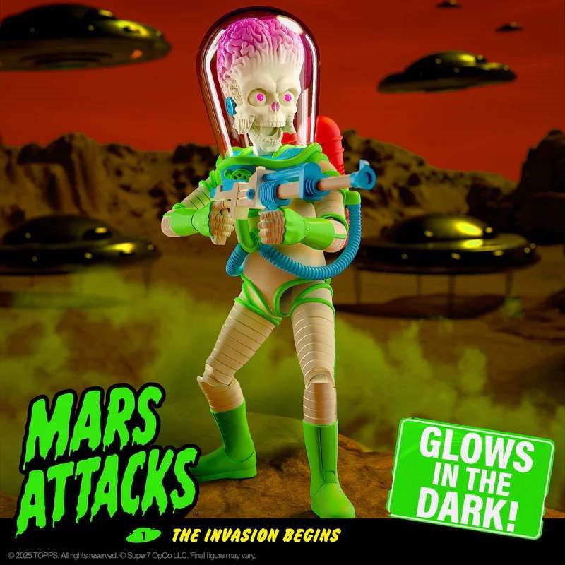 Martian (Martian Invasion Begins) Ultimates par Super7 - figurine Mars Attacks de 15 cm