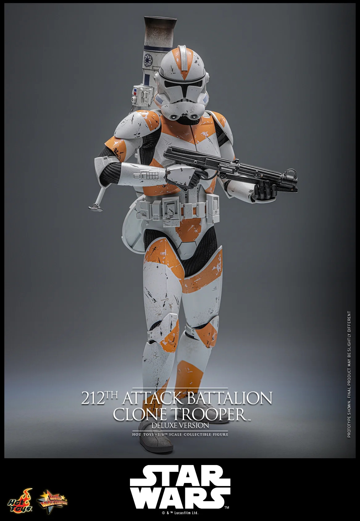 212th Attack Battalion Clone Trooper Deluxe par Hot Toys - figurine 1/6 Star Wars Episode III de 30 cm - MMS852