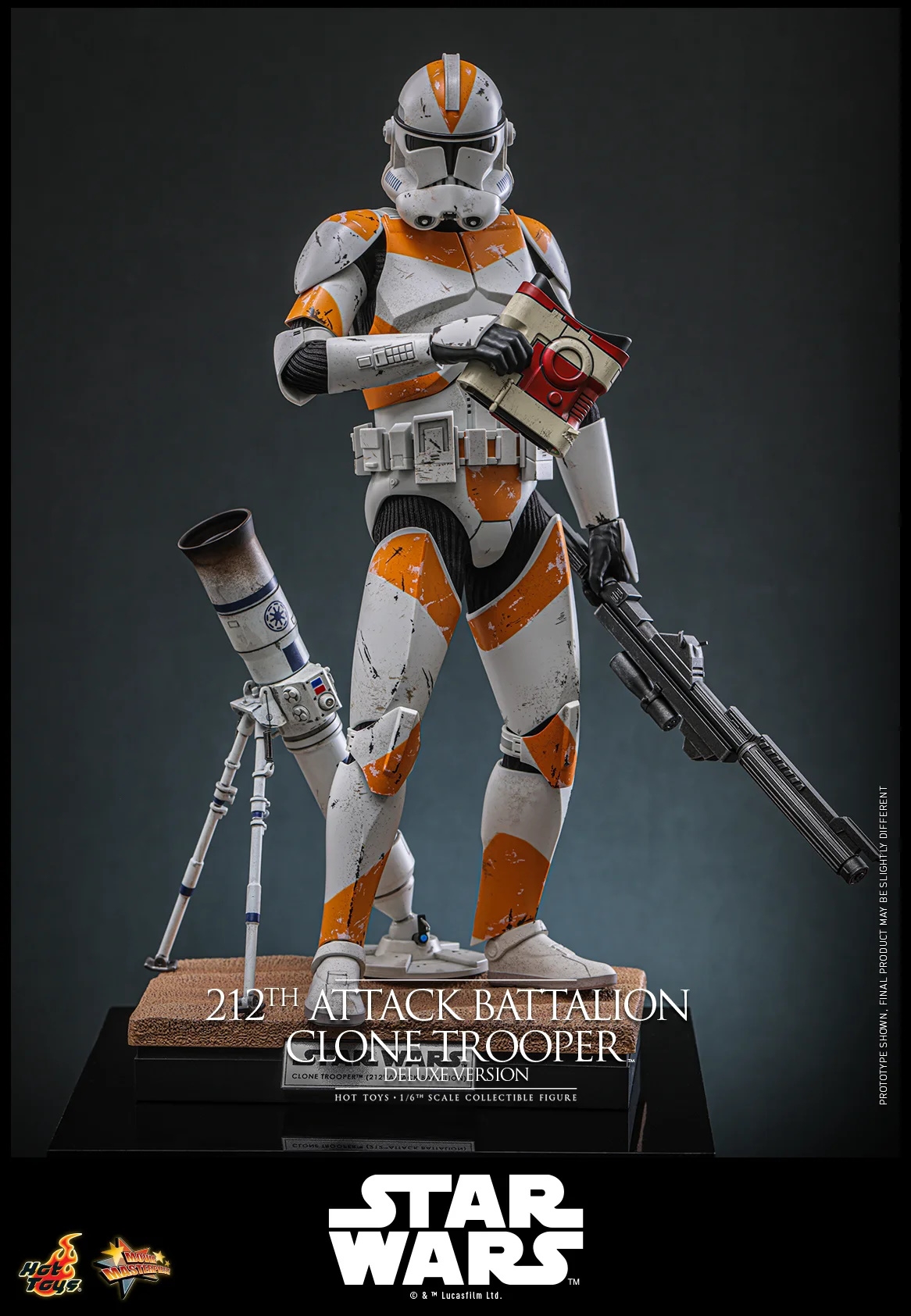 212th Attack Battalion Clone Trooper Deluxe par Hot Toys - figurine 1/6 Star Wars Episode III de 30 cm - MMS852