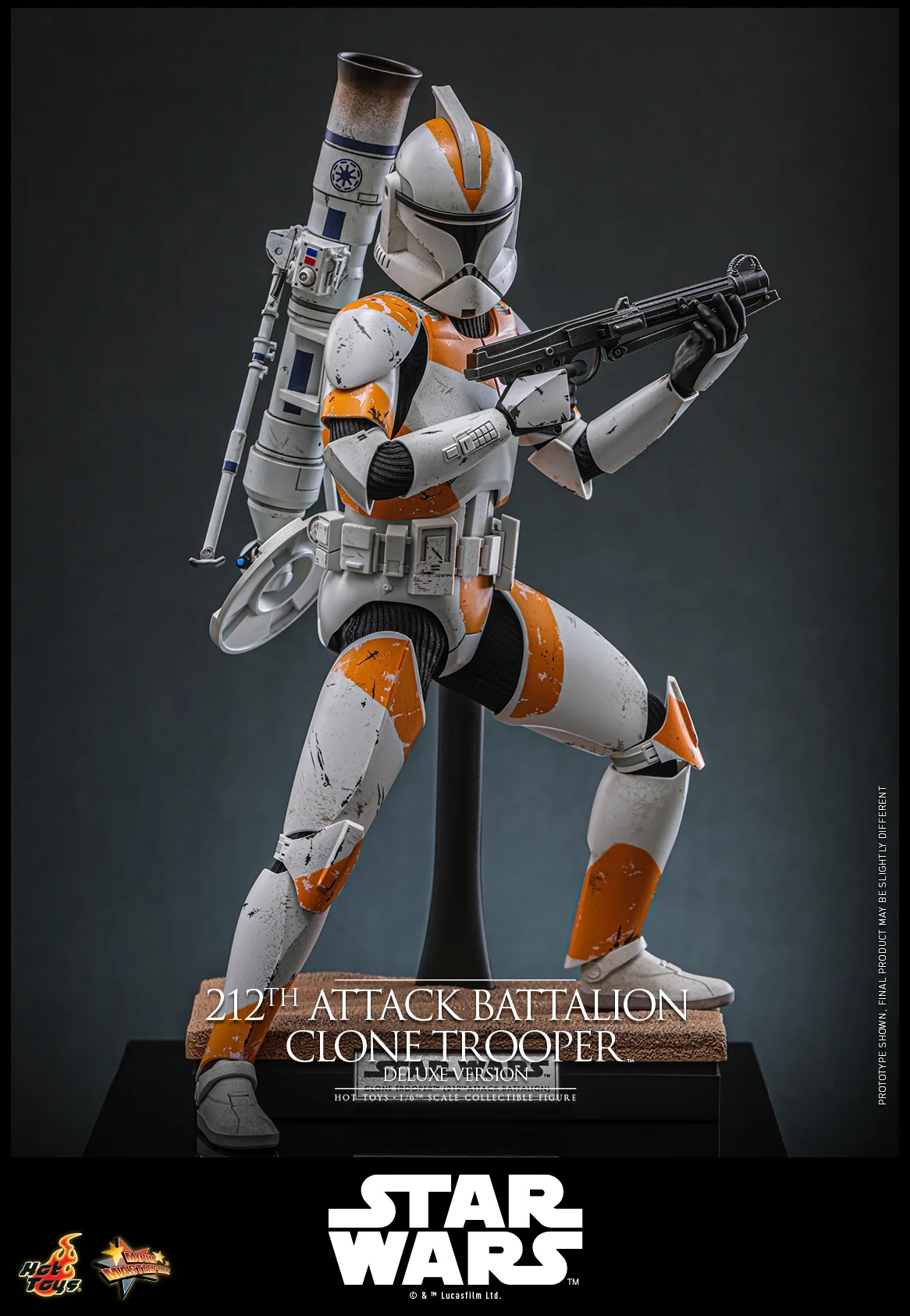 212th Attack Battalion Clone Trooper Deluxe par Hot Toys - figurine 1/6 Star Wars Episode III de 30 cm - MMS852