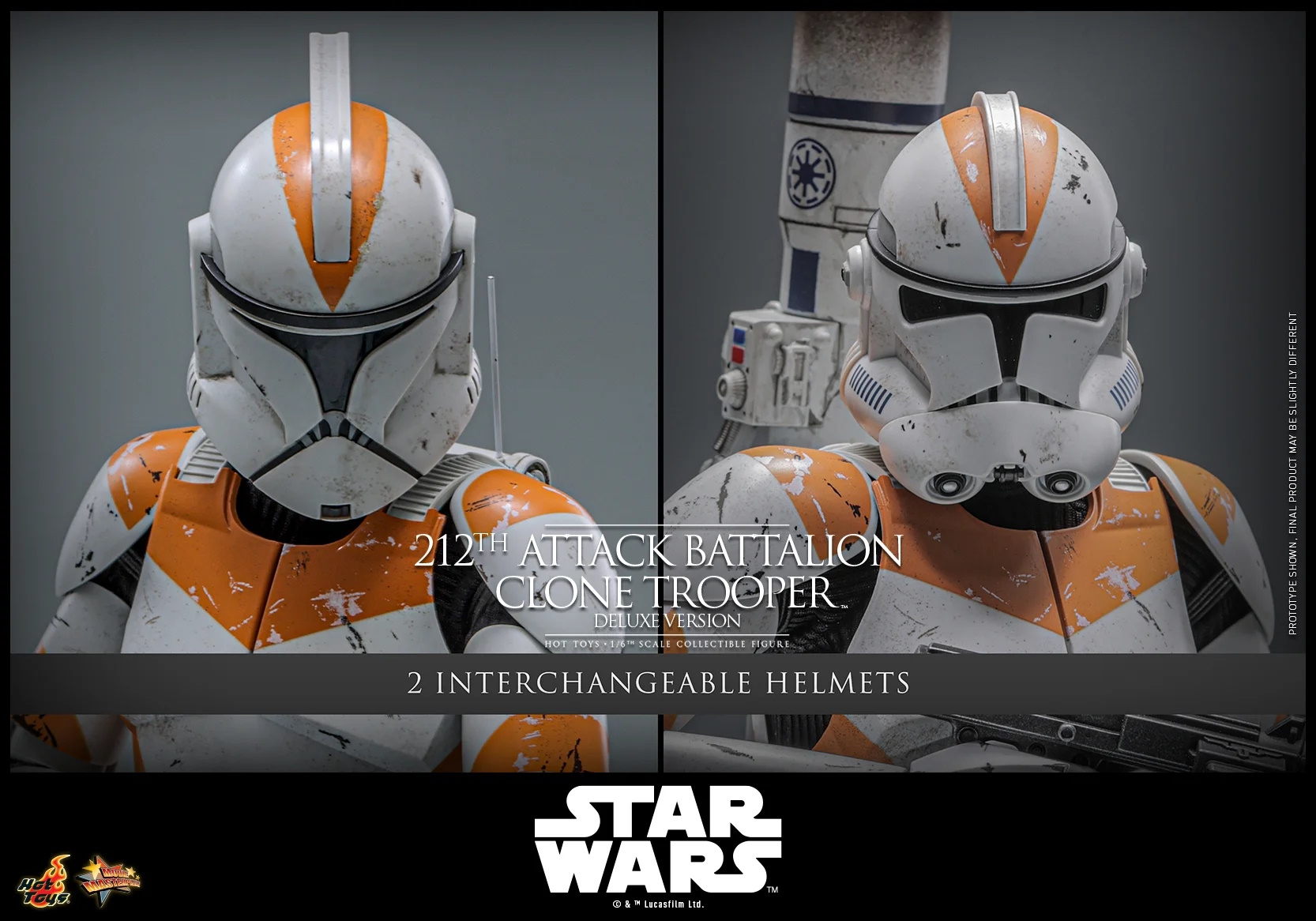 212th Attack Battalion Clone Trooper Deluxe par Hot Toys - figurine 1/6 Star Wars Episode III de 30 cm - MMS852