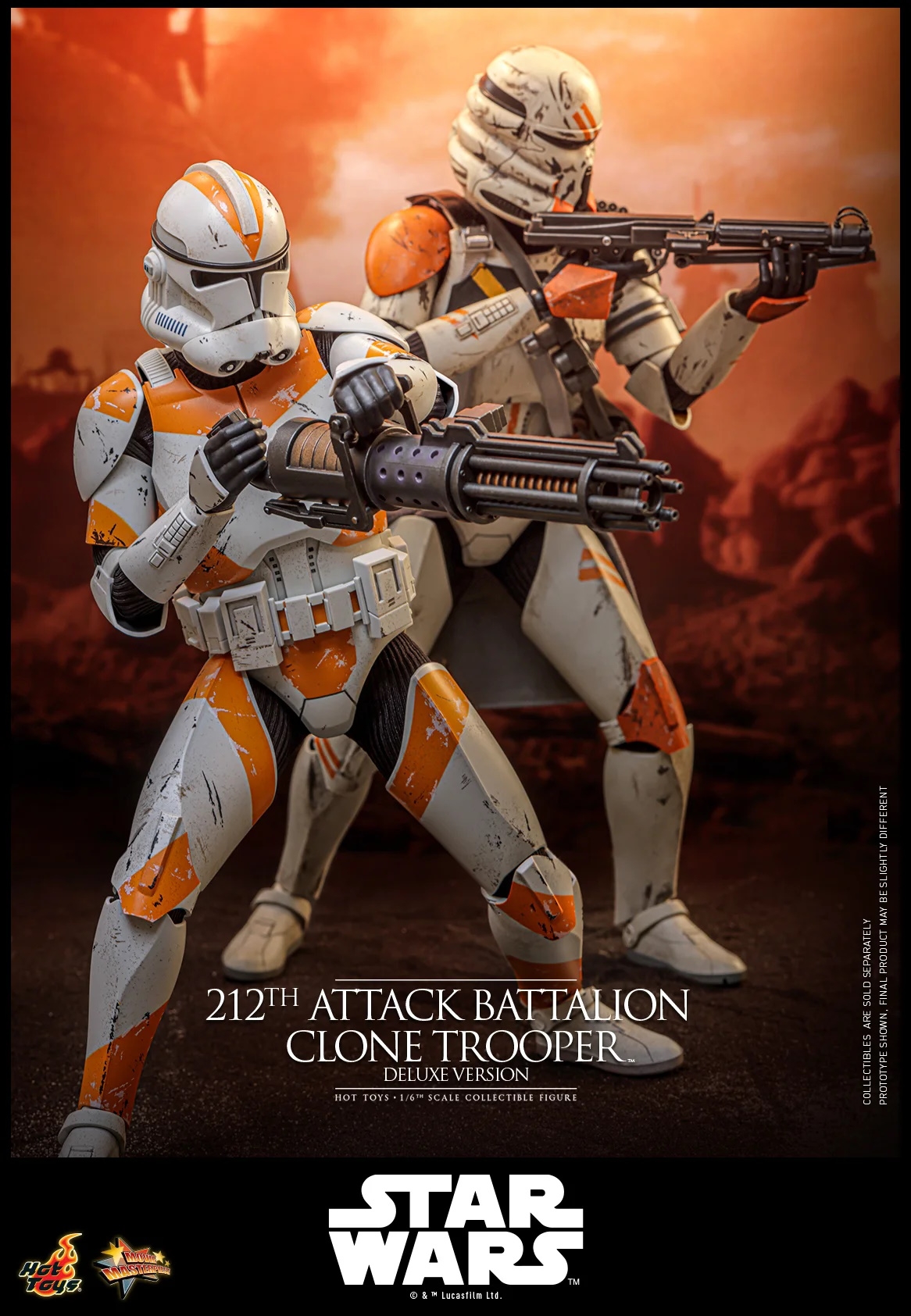 212th Attack Battalion Clone Trooper Deluxe par Hot Toys - figurine 1/6 Star Wars Episode III de 30 cm - MMS852