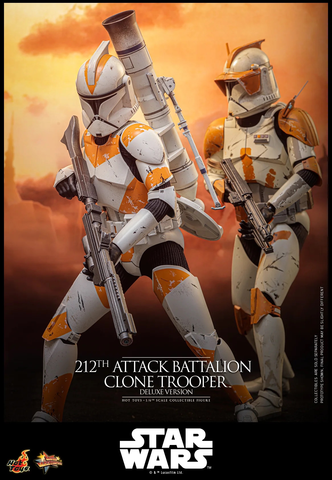 212th Attack Battalion Clone Trooper Deluxe par Hot Toys - figurine 1/6 Star Wars Episode III de 30 cm - MMS852