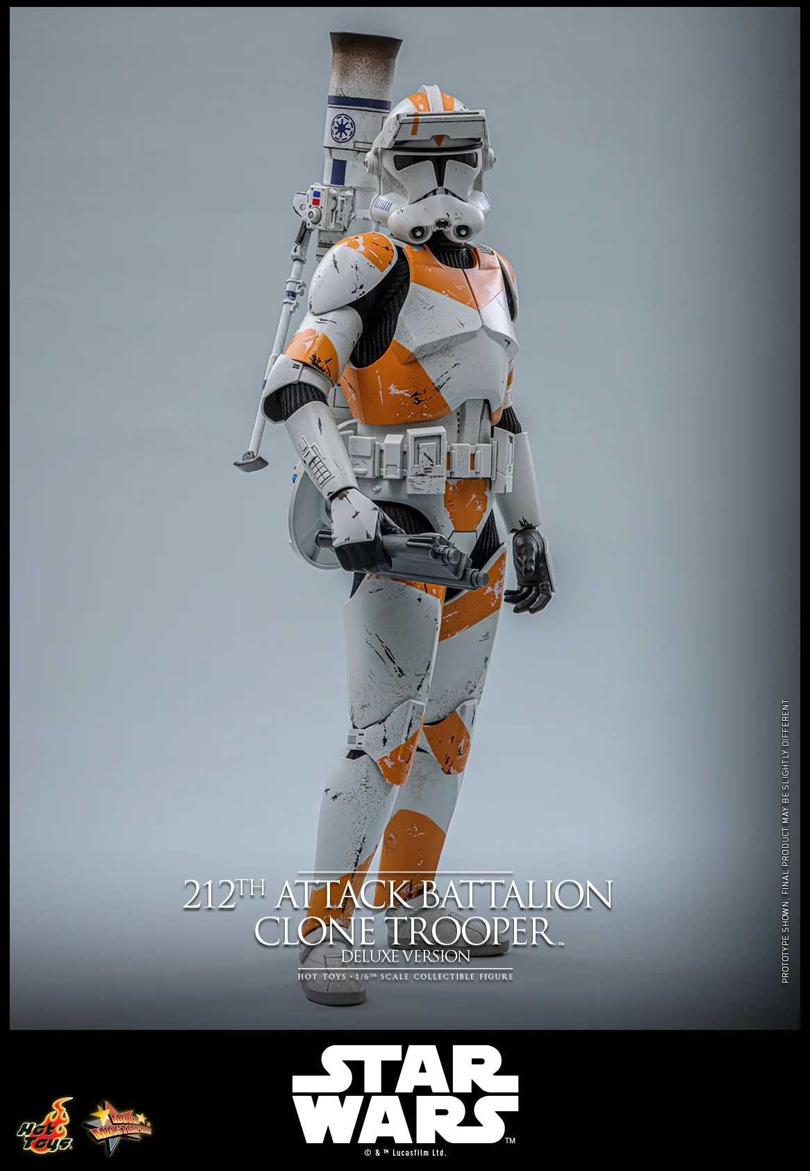 212th Attack Battalion Clone Trooper Deluxe par Hot Toys - figurine 1/6 Star Wars Episode III de 30 cm - MMS852